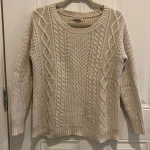 Urban Outfitters Cream Elbow Patch Sweater